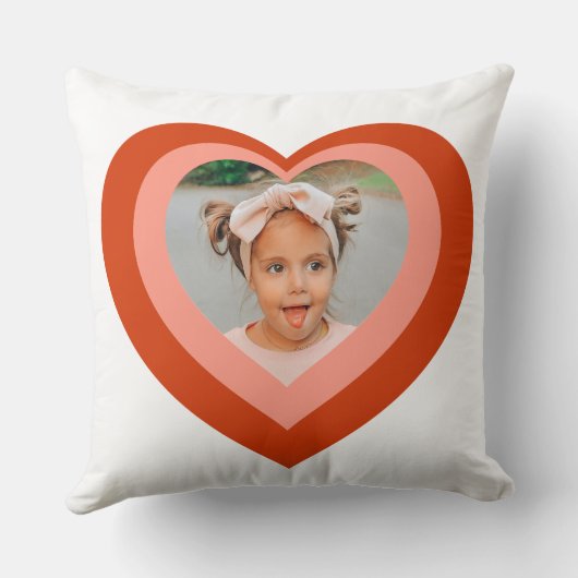 かわいいハート母の日のカスタム写真 クッション (裏面)