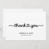 かわいいハート結婚ズ サンキューカード (正面/裏面)