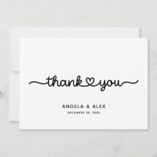 かわいいハート結婚ズ サンキューカード