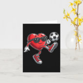 かわいいハート遊ズのサッカーバレンタインデサッカーボー カード (黄色い花)