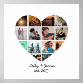 かわいいハート14フォトコラージラブファミリー ポスター (正面)