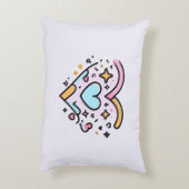 かわいいハート アクセントクッション (裏面(縦))