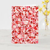 かわいいハート カード (黄色い花)