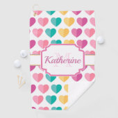 かわいいハート ゴルフタオル (インサイチュ)