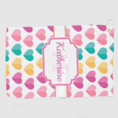 かわいいハート ゴルフタオル (横)