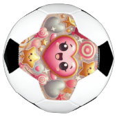 かわいいハート サッカーボール (回転)