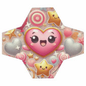 かわいいハート サッカーボール (フラット)