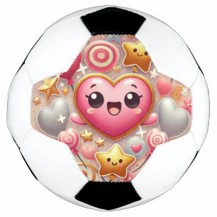 かわいいハート サッカーボール