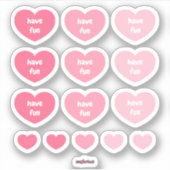 かわいいハート シール (正面)