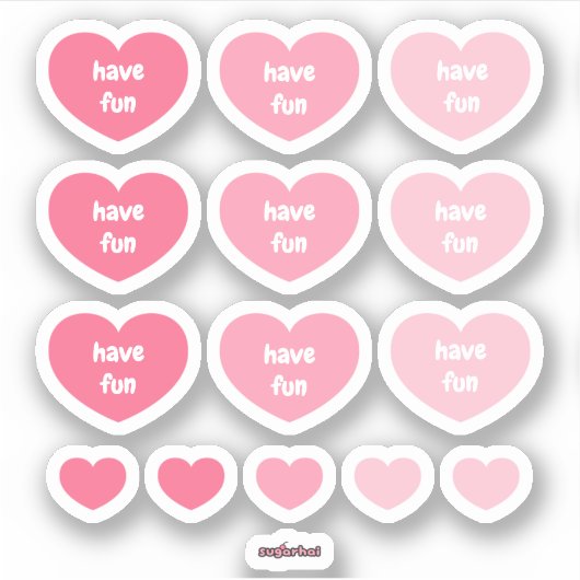 かわいいハート シール (正面)