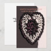 かわいいハート バレンタインデー カード 【世界にひとつ】 (正面/裏面)