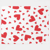 かわいいハート フリースブランケット (正面(横))