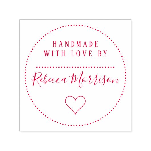 かわいいハート |愛で手作り名前をカスタムするスクリプト セルフインキングスタンプ (デザイン)