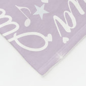 かわいいハート、星、音楽ノート小さなアザミ フリースブランケット (角)