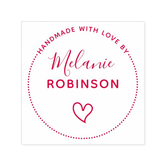 かわいいハート | Love By Loveで手作り名前をカスタムする セルフインキングスタンプ (デザイン)