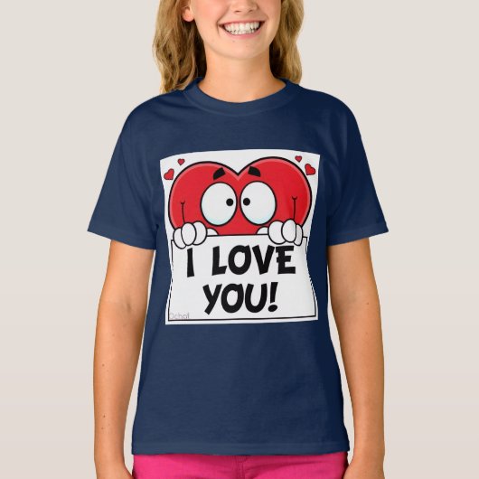 かわいいハート Tシャツ (正面)