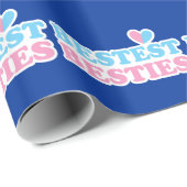 かわいいハートBFFの親友とのBESTEST BESTIES ラッピングペーパー (ロールコーナー)