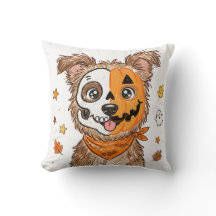 かわいいハーフスケルトンハーフパンプキンドッグハロウィン