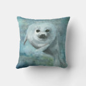 かわいいハープシール枕 クッション (裏面)