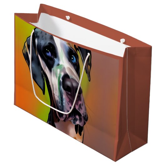 かわいいハーレクイングレートダン ラージペーパーバッグ (正面アングル)