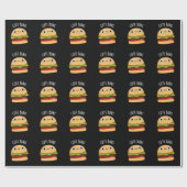 かわいいバおもしろいンバーガープンダークBG ラッピングペーパー (フラット)