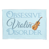 かわいいバイオリンによって取りつかれている青 枕カバー (正面)