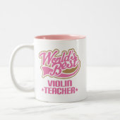 かわいいバイオリンの先生 ツートーンマグカップ (左)