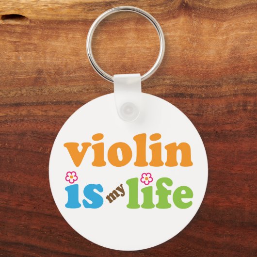 かわいいバイオリンは私の人生 キーホルダー (正面)