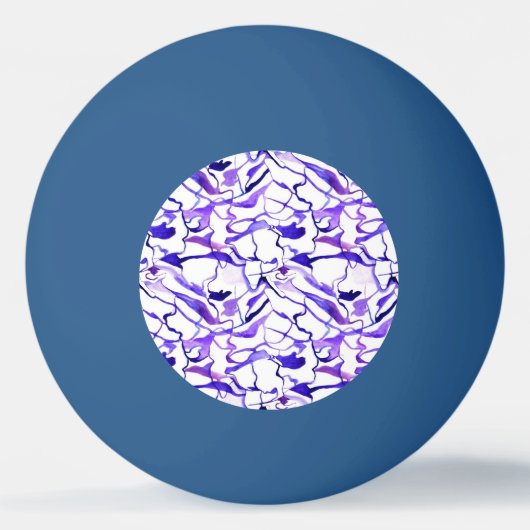 かわいいバイオレットの色の抽象芸術ラインのパターンのラット 卓球ボール (正面)