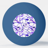 かわいいバイオレットの色の抽象芸術ラインのパターンのラット 卓球ボール (裏面)