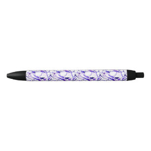 かわいいバイオレットの色の抽象芸術ラインのパターンのラット 青ボールペン