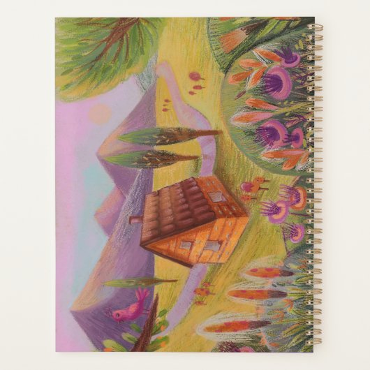 かわいいバイオレットの風景プランナー プランナー手帳 (裏面)