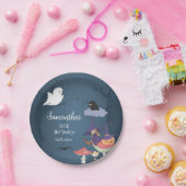 かわいいバイオレットウィッチハロウィーン誕生日パーティー ペーパープレート (パーティー)