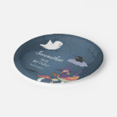 かわいいバイオレットウィッチハロウィーン誕生日パーティー ペーパープレート (アングル)