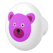 かわいいバイオレットベア セラミックノブ (右)