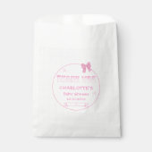 かわいいバウパステルピンクジンガムベビーシャワー フェイバーバッグ (正面)