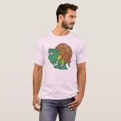かわいいバカバカしいキャラクターの亀 Tシャツ (正面フル)