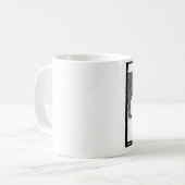かわいいバクの冗談を用いるCustomizeableのバレンタインのマグ コーヒーマグカップ (正面左)