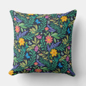 かわいいバグおもしろいフローラガーリー春夏のパターン クッション (正面)