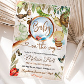 かわいいバグ&キャタピラーベビーシャワー 招待状