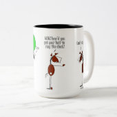 かわいいバシキールの馬の漫画 ツートーンマグカップ (正面右)