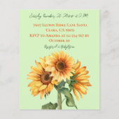 かわいいバジェットカボチャひまわり黄色の赤ちゃんシャワー (裏面)