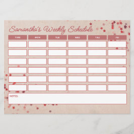 かわいいバジェットガーリーピンクスターズ週間クラススケジュール