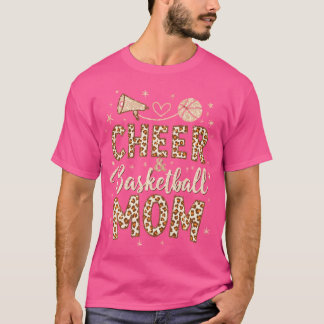 かわいいバスケットボールと応援マママバスケットボール応援ママ Tシャツ
