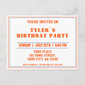 かわいいバスケットボールの写真1歳の誕生日 インビテーションポストカード (裏面)