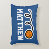 かわいいバスケットボールの球が付いているパーソナライズな子供の枕 アクセントクッション (正面(垂直))