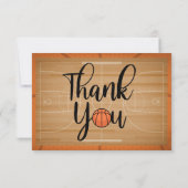 かわいいバスケットボールサンキューカード サンキューカード (裏面)