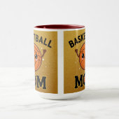 かわいいバスケットボールママママグ マグカップ (中央)