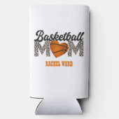 かわいいバスケットボールママ スリム缶クーラー (裏面)