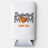 かわいいバスケットボールママ スリム缶クーラー (正面)